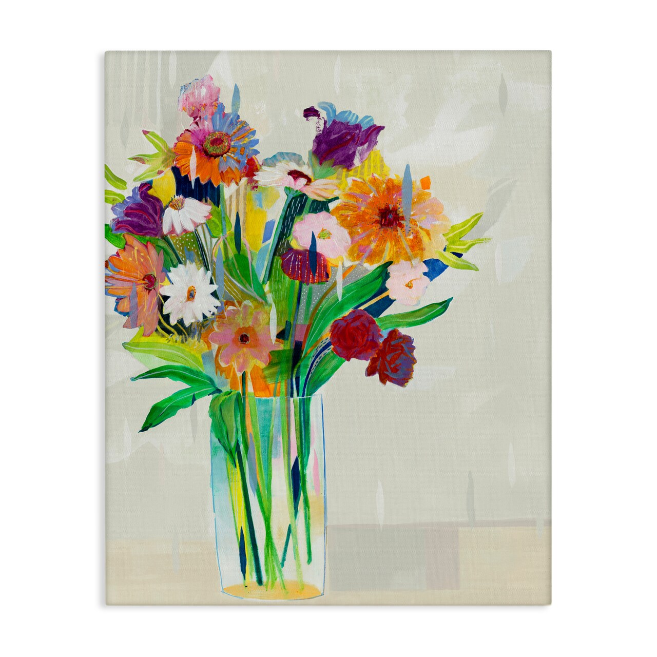 Stupell Industries Bright Flower Assortment Vase Canvas, design by Jill Martin